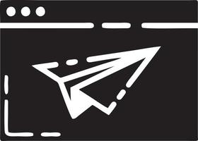 Plane icon symbol image vector, illustration of the flight aviation in black image. EPS 10 vector