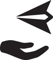 Plane icon symbol image vector, illustration of the flight aviation in black image. EPS 10 vector