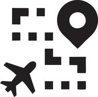 Plane icon symbol image vector, illustration of the flight aviation in black image. EPS 10 vector
