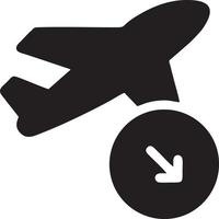 Plane icon symbol image vector, illustration of the flight aviation in black image. EPS 10 vector