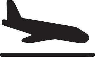 Plane icon symbol image vector, illustration of the flight aviation in black image. EPS 10 vector