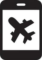 Plane icon symbol image vector, illustration of the flight aviation in black image. EPS 10 vector