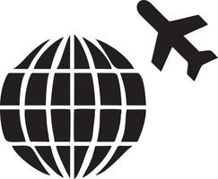 Plane icon symbol image vector, illustration of the flight aviation in black image. EPS 10 vector