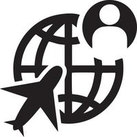 Plane icon symbol image vector, illustration of the flight aviation in black image. EPS 10 vector