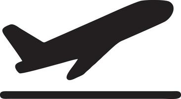 Plane icon symbol image vector, illustration of the flight aviation in black image. EPS 10 vector