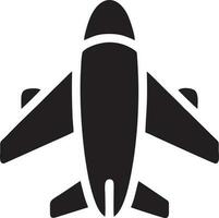 Plane icon symbol image vector, illustration of the flight aviation in black image. EPS 10 vector