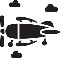 Plane icon symbol image vector, illustration of the flight aviation in black image. EPS 10 vector