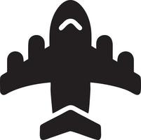 Plane icon symbol image vector, illustration of the flight aviation in black image. EPS 10 vector