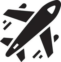 Plane icon symbol image vector, illustration of the flight aviation in black image. EPS 10 vector