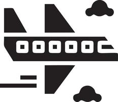 Plane icon symbol image vector, illustration of the flight aviation in black image. EPS 10 vector