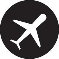 Plane icon symbol image vector, illustration of the flight aviation in black image. EPS 10 vector