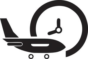 Plane icon symbol image vector, illustration of the flight aviation in black image. EPS 10 vector