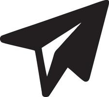 Paper plane icon symbol image vector, illustration of the flight aviation in black image. EPS 10 vector