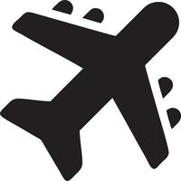 Plane icon symbol image vector, illustration of the flight aviation in black image. EPS 10 vector