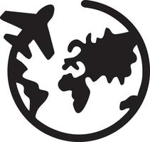 Plane icon symbol image vector, illustration of the flight aviation in black image. EPS 10 vector