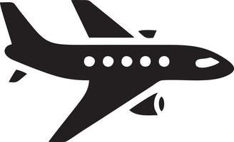 Plane icon symbol image vector, illustration of the flight aviation in black image. EPS 10 vector