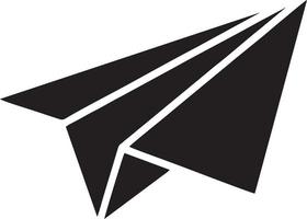 Paper plane  icon symbol image vector, illustration of the flight aviation in black image. EPS 10 vector