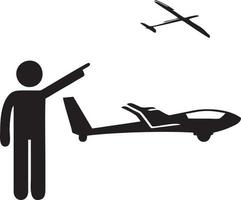 Plane icon symbol image vector, illustration of the flight aviation in black image. EPS 10 vector