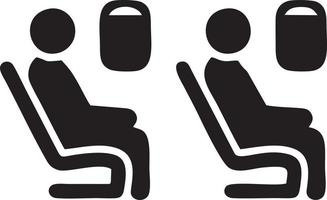 Passenger seat icon symbol vector