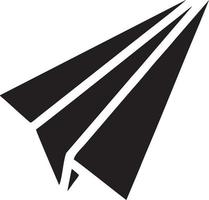 Paper plane icon symbol image vector, illustration of the flight aviation in black image. EPS 10 vector