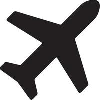 Plane icon symbol image vector, illustration of the flight aviation in black image. EPS 10 vector