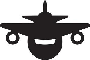 Plane icon symbol image vector, illustration of the flight aviation in black image. EPS 10 vector