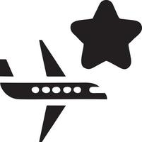 Plane icon symbol image vector, illustration of the flight aviation in black image. EPS 10 vector