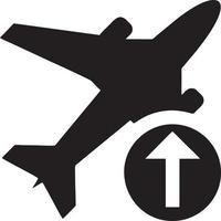 Plane icon symbol image vector, illustration of the flight aviation in black image. EPS 10 vector