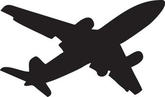 Plane icon symbol image vector, illustration of the flight aviation in black image. EPS 10 vector