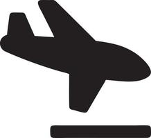 Plane icon symbol image vector, illustration of the flight aviation in black image. EPS 10 vector