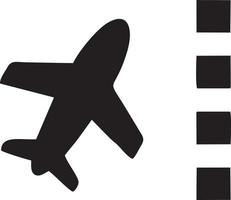 Plane icon symbol image vector, illustration of the flight aviation in black image. EPS 10 vector