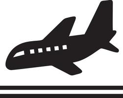 Plane icon symbol image vector, illustration of the flight aviation in black image. EPS 10 vector