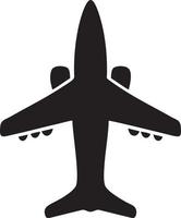 Plane icon symbol image vector, illustration of the flight aviation in black image. EPS 10 vector