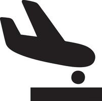 Plane icon symbol image vector, illustration of the flight aviation in black image. EPS 10 vector