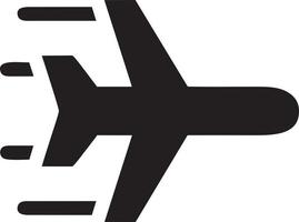 Plane icon symbol image vector, illustration of the flight aviation in black image. EPS 10 vector