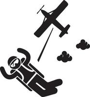 Skydiving icon symbol vector