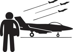 Plane icon symbol image vector, illustration of the flight aviation in black image. EPS 10 vector