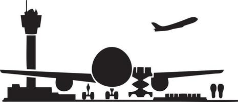 Plane icon symbol image vector, illustration of the flight aviation in black image. EPS 10 vector