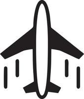 Plane icon symbol image vector, illustration of the flight aviation in black image. EPS 10 vector