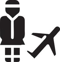 Plane icon symbol image vector, illustration of the flight aviation in black image. EPS 10 vector