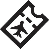 Airplane ticket icon symbol image vector, illustration of the flight aviation in black image. EPS 10 vector