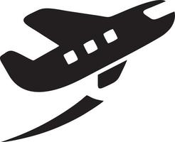 Plane icon symbol image vector, illustration of the flight aviation in black image. EPS 10 vector