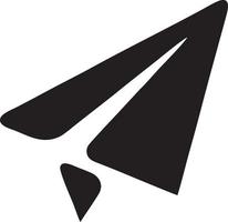 Paper plane icon symbol image vector, illustration of the flight aviation in black image. EPS 10 vector