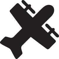 Plane icon symbol image vector, illustration of the flight aviation in black image. EPS 10 vector