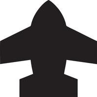 Plane icon symbol image vector, illustration of the flight aviation in black image. EPS 10 vector