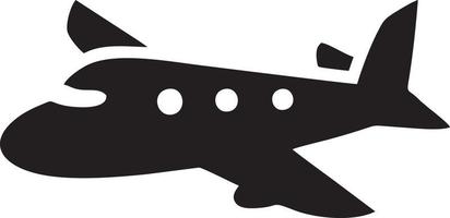 Plane icon symbol image vector, illustration of the flight aviation in black image. EPS 10 vector