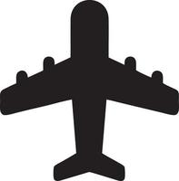 Plane icon symbol image vector, illustration of the flight aviation in black image. EPS 10 vector