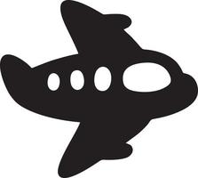 Plane icon symbol image vector, illustration of the flight aviation in black image. EPS 10 vector