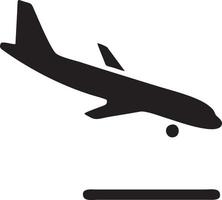 Plane icon symbol image vector, illustration of the flight aviation in black image. EPS 10 vector