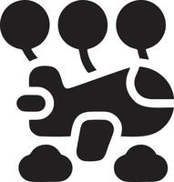 Plane icon symbol image vector, illustration of the flight aviation in black image. EPS 10 vector